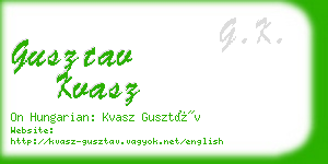 gusztav kvasz business card